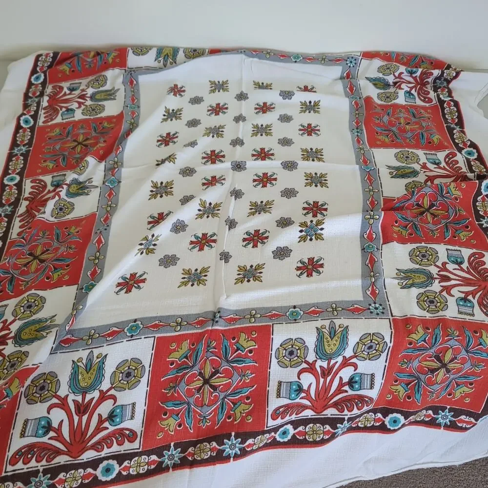 RARE‎ LOT Vintage Tablecloths Napkins Scandinavia Germany Dutch Maps 60s 70s EUC